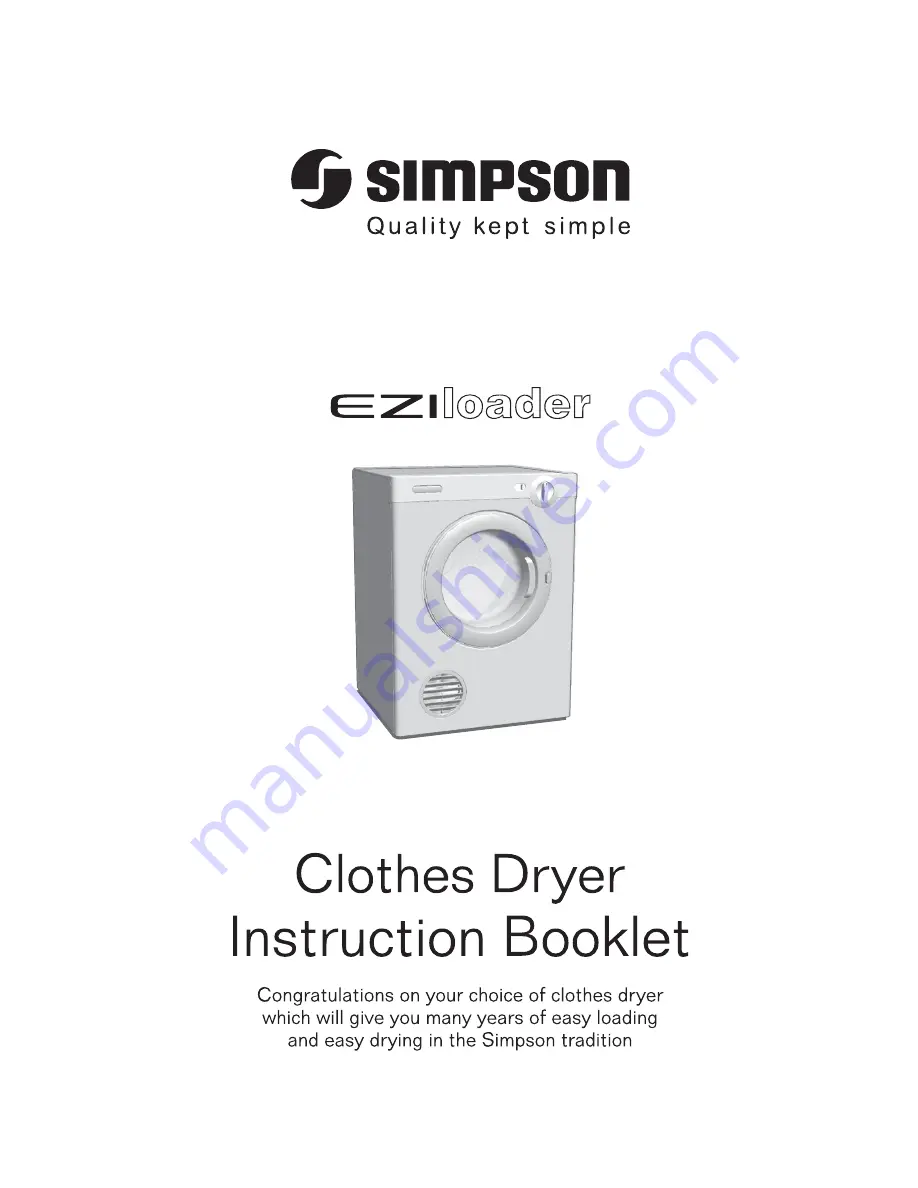 Simpson EZIloader Instruction Booklet Download Page 1