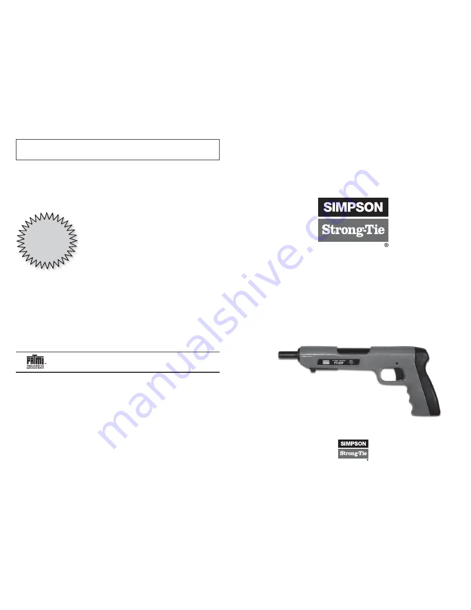 Simpson PT-22P Operator'S Manual Download Page 1