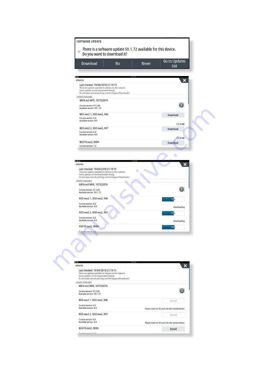 Simrad NSO evo2 Software Upgrade Instructions Download Page 10