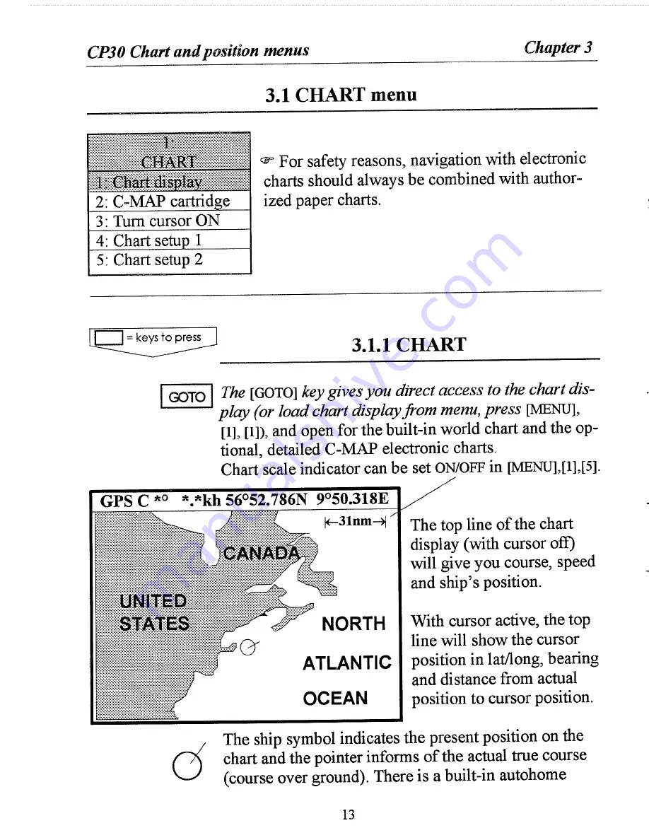 Simrad Shipmate CP30 Operator'S Manual Download Page 13