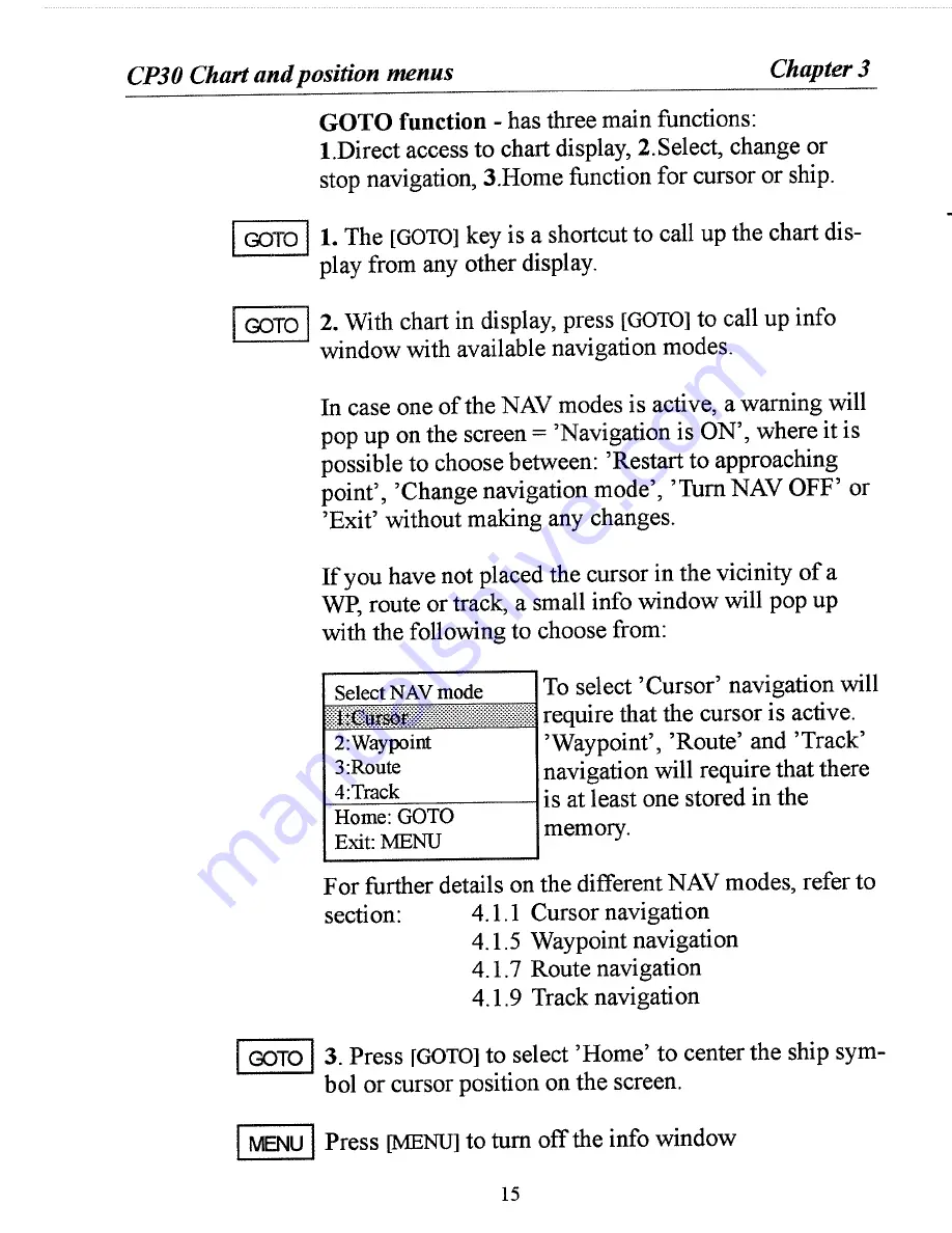 Simrad Shipmate CP30 Operator'S Manual Download Page 15