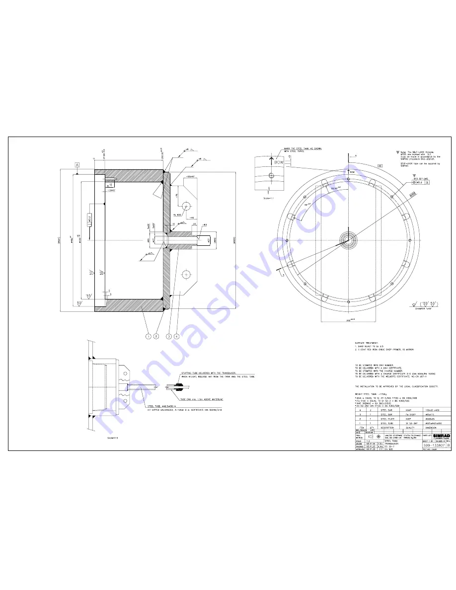 Simrad STEEL TANK - SCHEMA REV B Manual Download Page 1