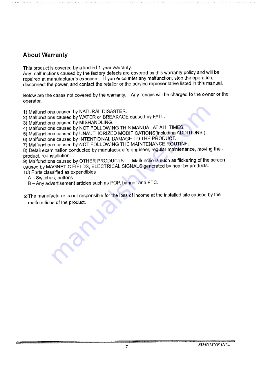 Simuline Mini Rider 2 User Manual Download Page 8