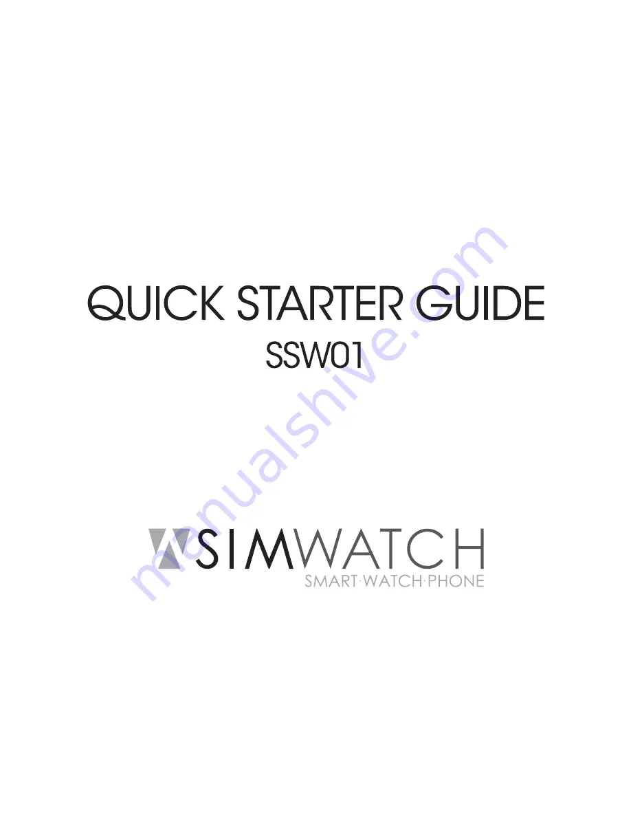 SIMWATCH SSW01 Скачать руководство пользователя страница 1