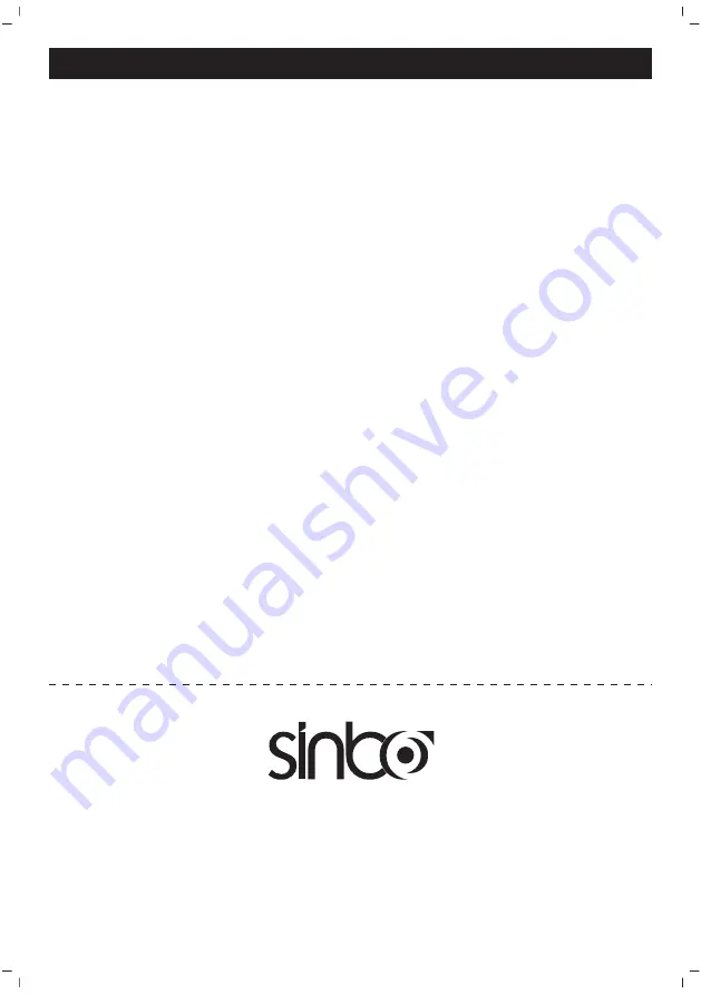 Sinbo sco 5033 Instruction Manual Download Page 66