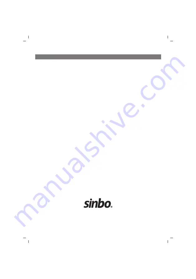 Sinbo SHB 3042 Instruction Manual Download Page 18