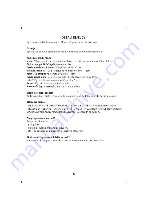 Sinbo SHB 3048 Instruction Manual Download Page 34