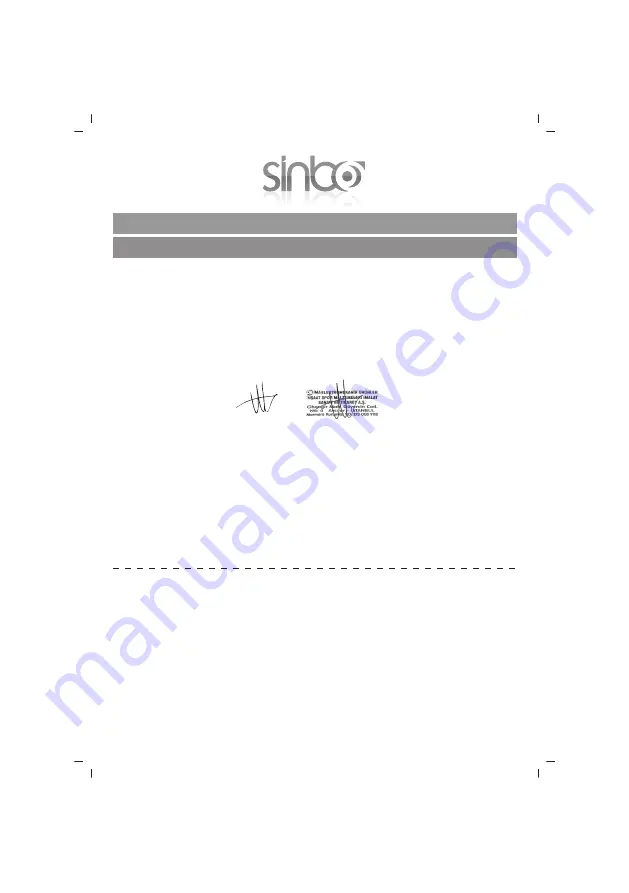 Sinbo SK 2357 Instruction Manual Download Page 40