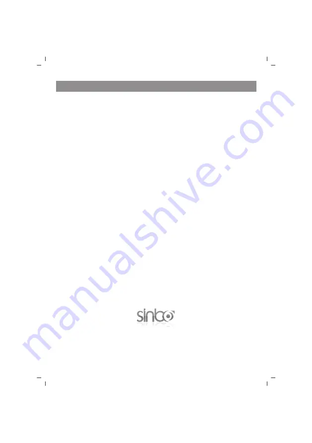 Sinbo SK 2380 Instruction Manual Download Page 27