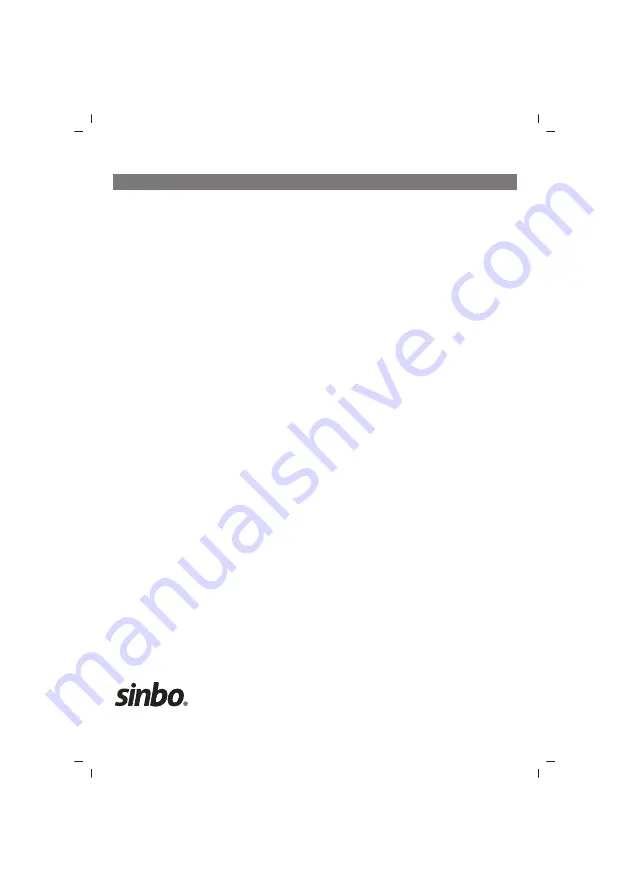 Sinbo SVC 3438 Instruction Manual Download Page 27