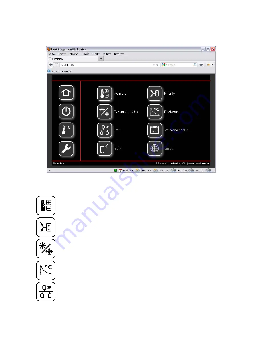 Sinclair S-THERM+ SHP-140ERC Operation Manual Download Page 8