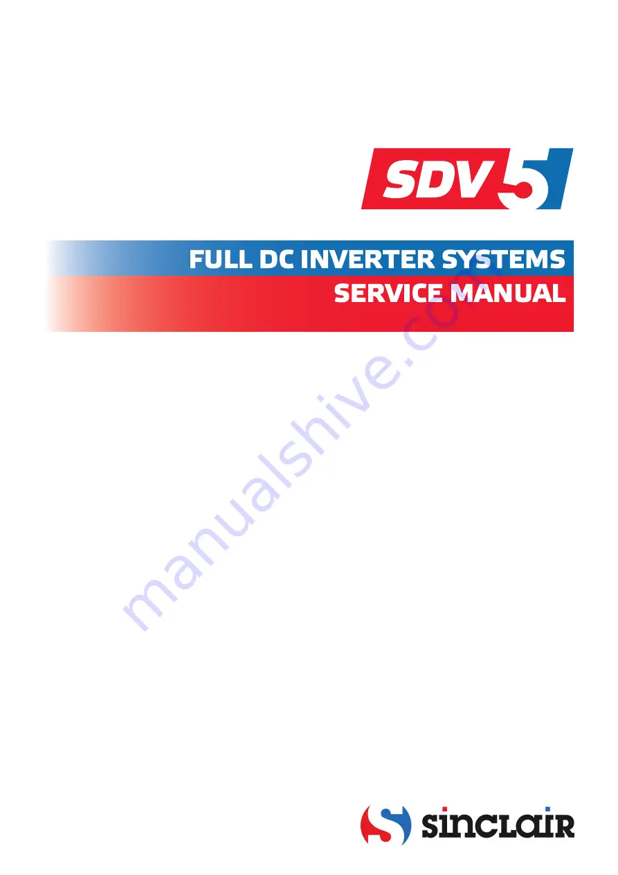 Sinclair SDV5 Series Service Manual Download Page 1