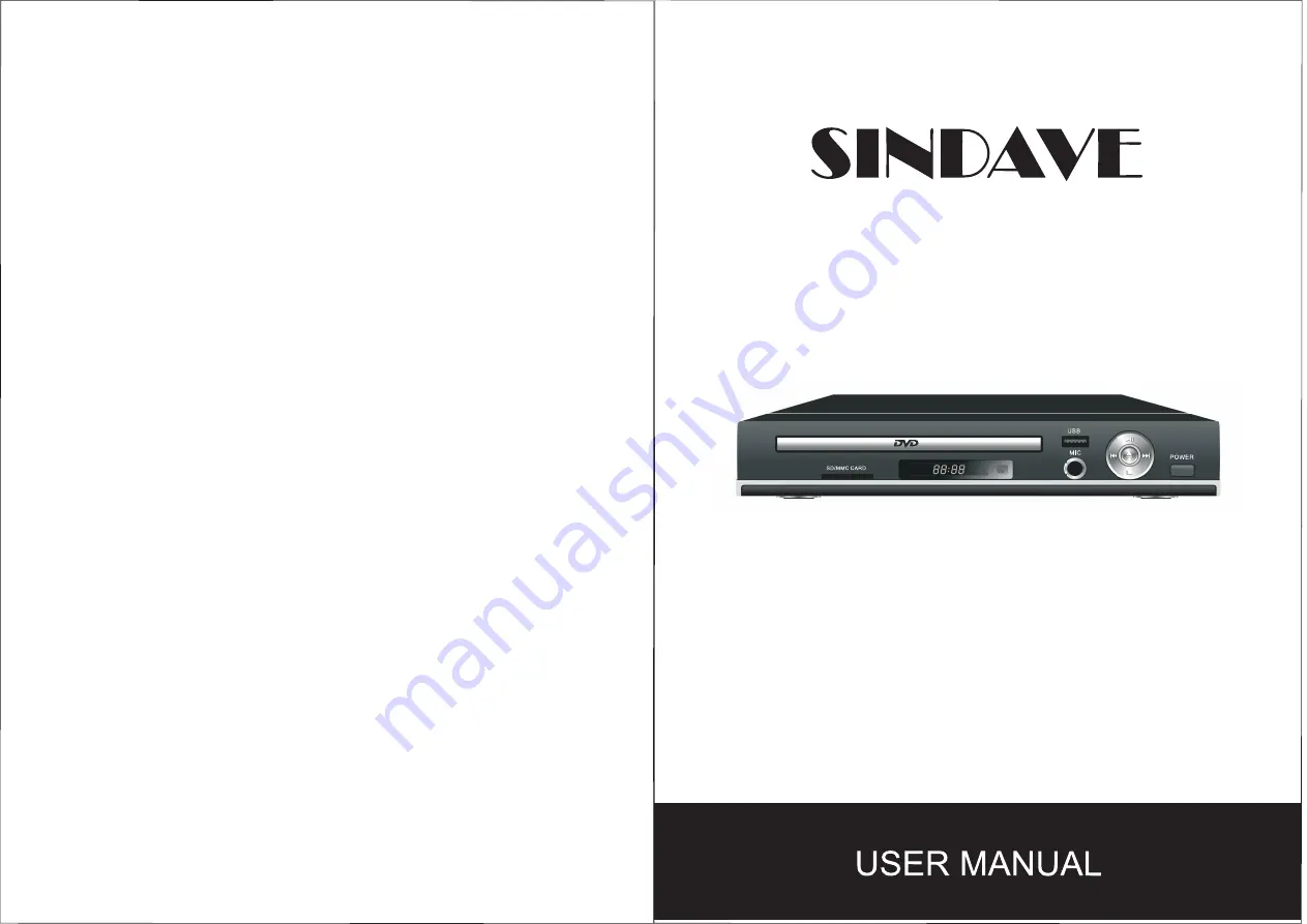 Sindave DVD-S188 User Manual Download Page 1