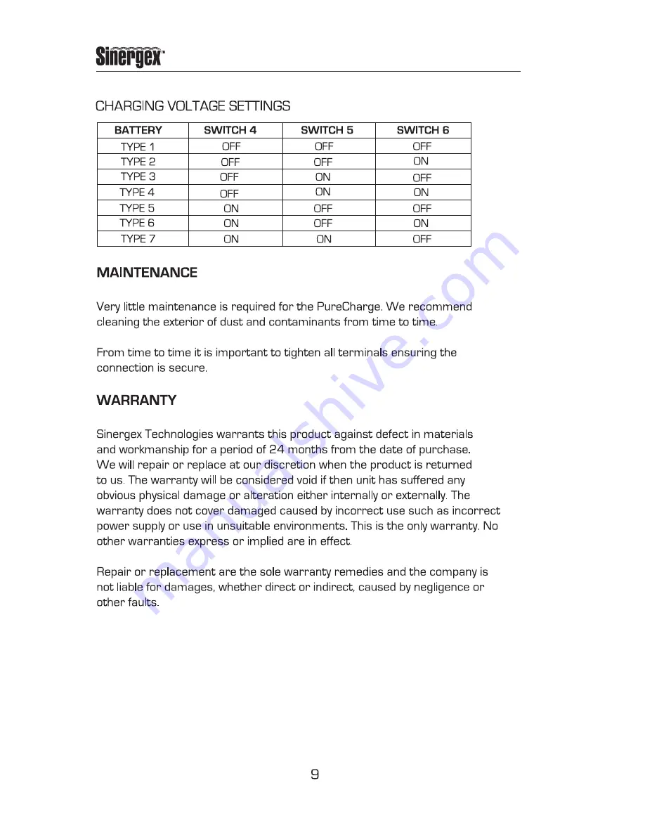Sinergex PureCharge PC-0624 Скачать руководство пользователя страница 10