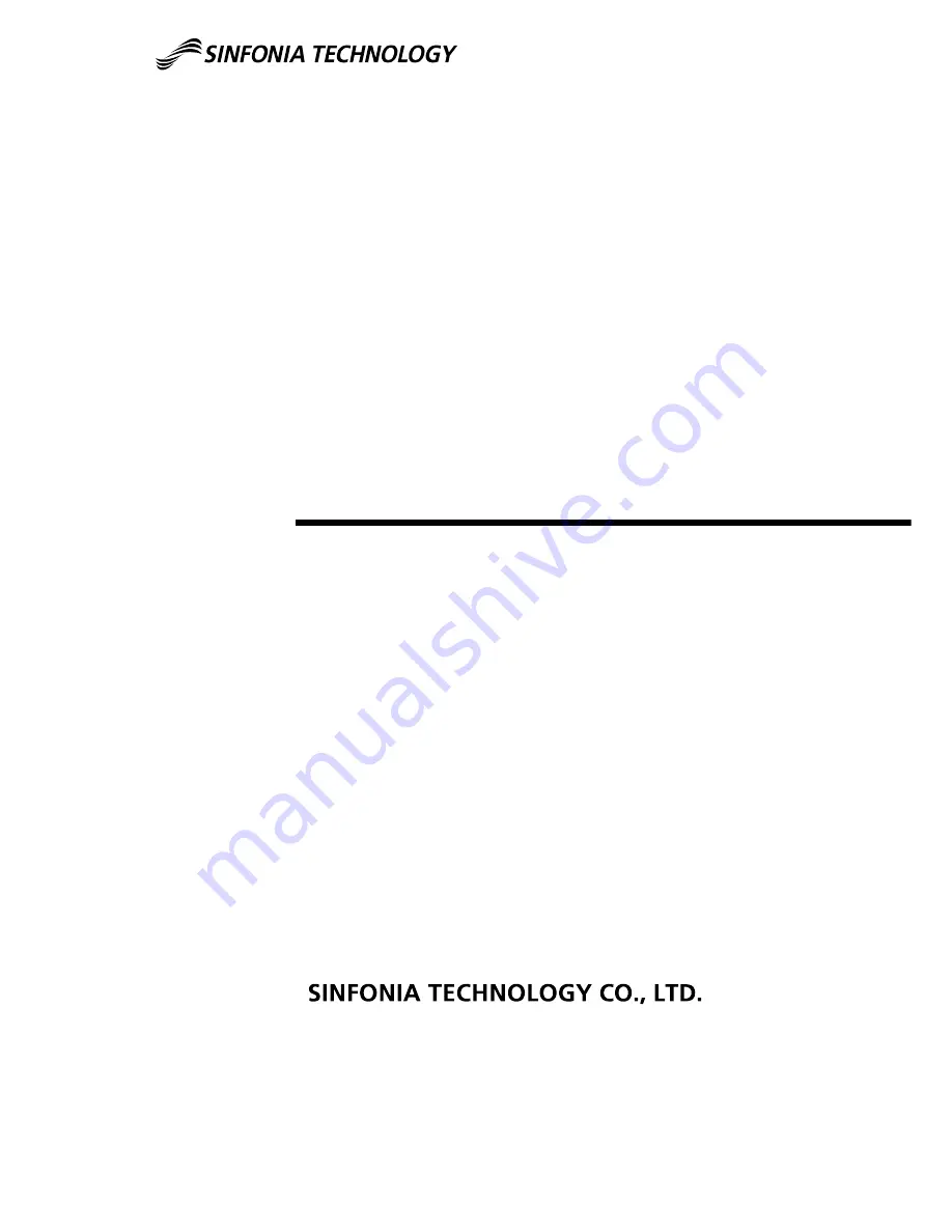 Sinfonia Technology CHC-C320 Operation Manual Download Page 1