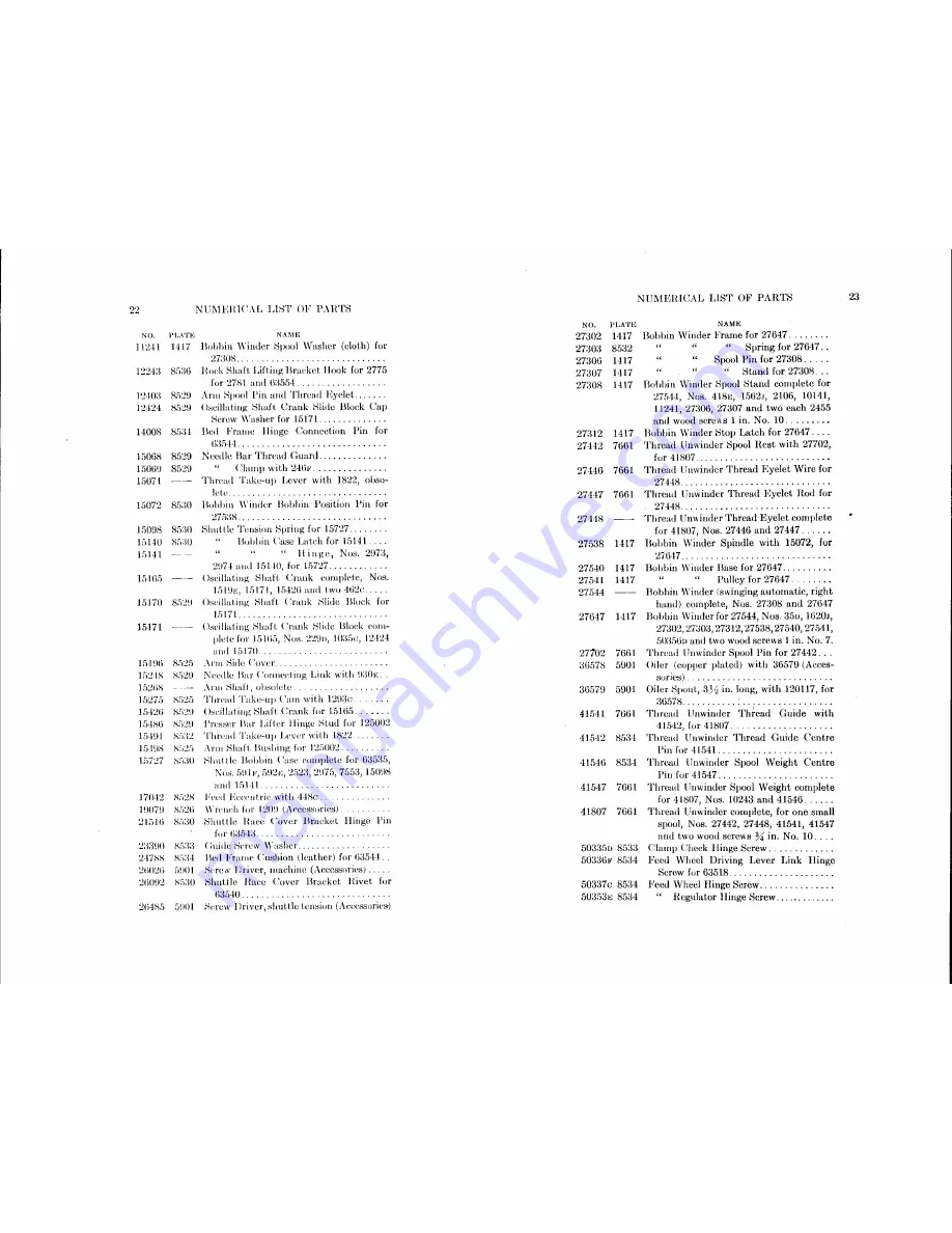 Singer 116-1 Parts List Download Page 11