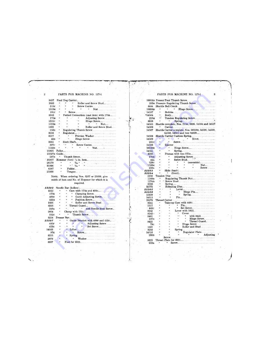 Singer 127-1 Parts List Download Page 4