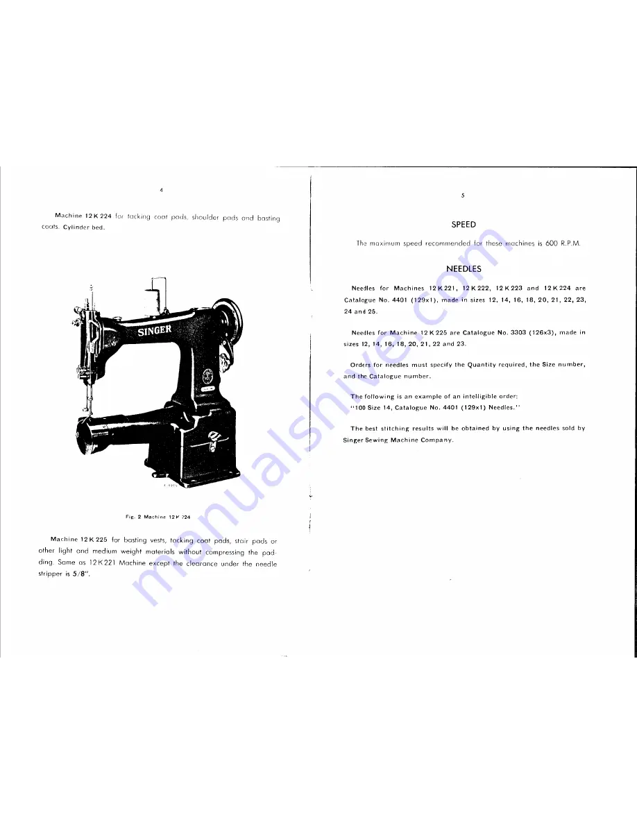 Singer 12K22 Instructions For Using And Adjusting Download Page 4