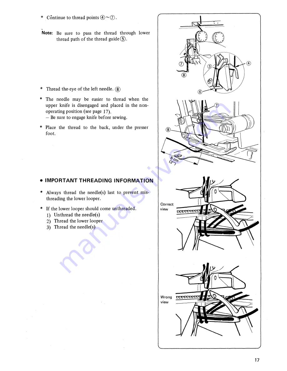 Singer 14 354B Operator'S Manual Download Page 19