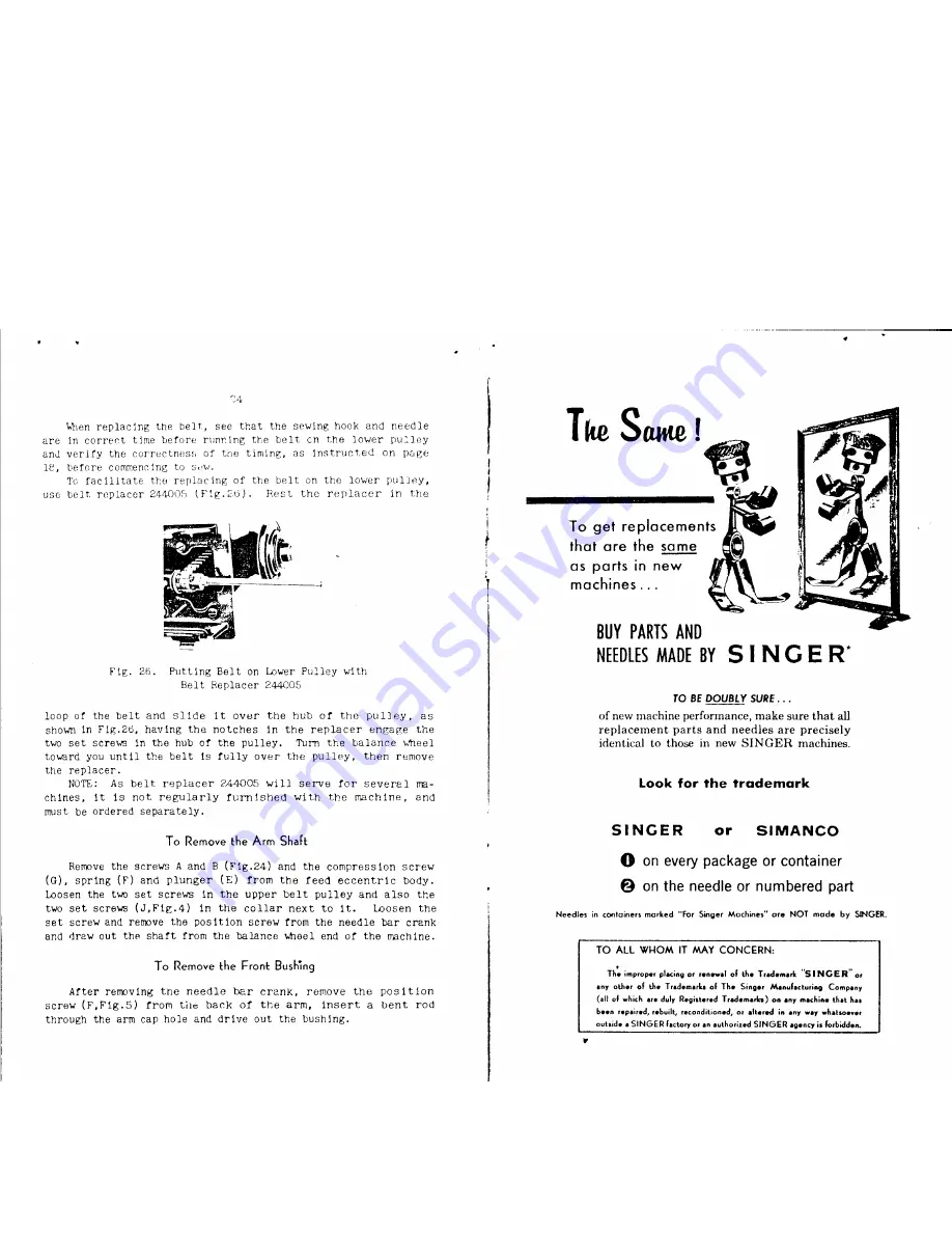 Singer 151W1 Instructions For Using And Adjusting Download Page 14