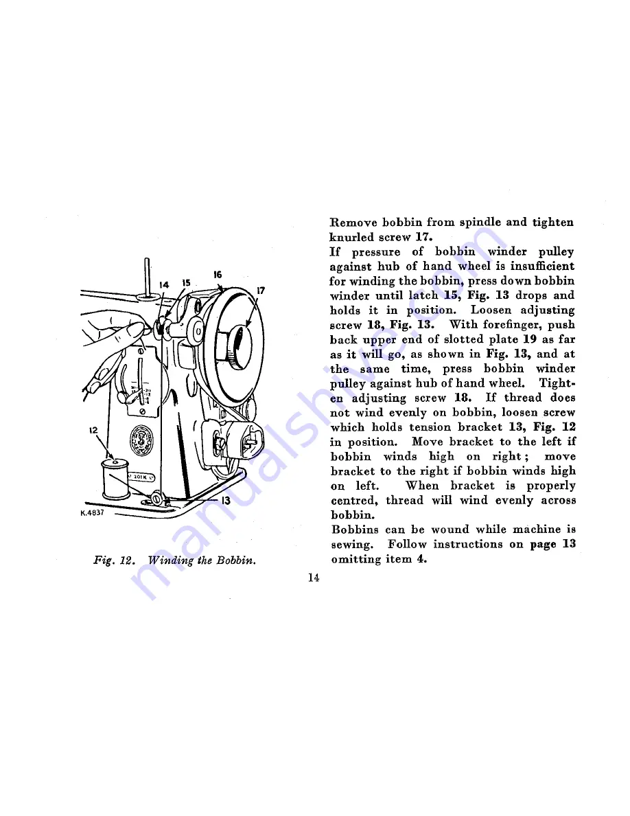 Singer 201K Instructions For Using Manual Download Page 16