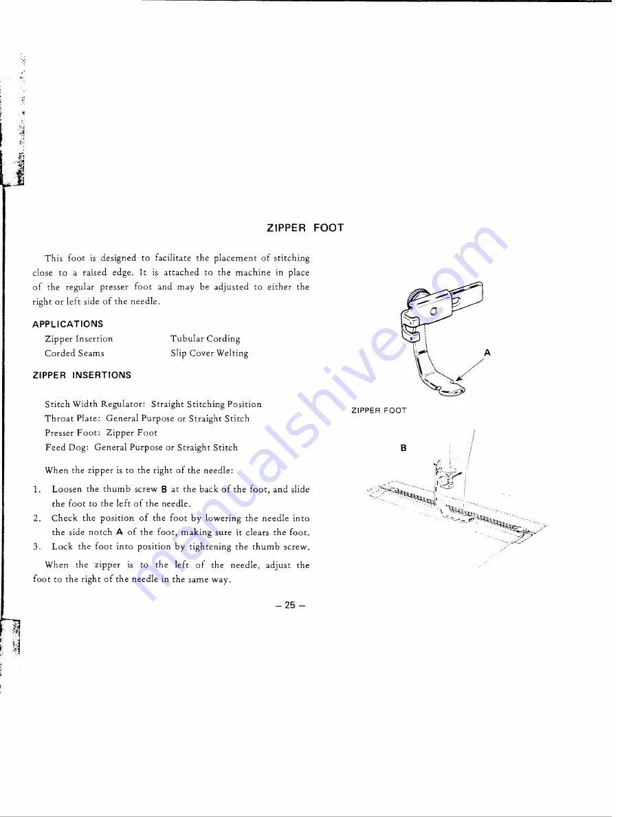 Singer 20UX143 Instructions Manual Download Page 27