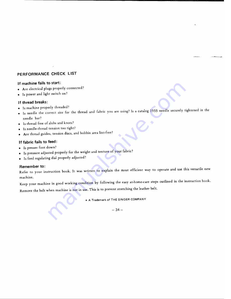 Singer 20UX143 Instructions Manual Download Page 37