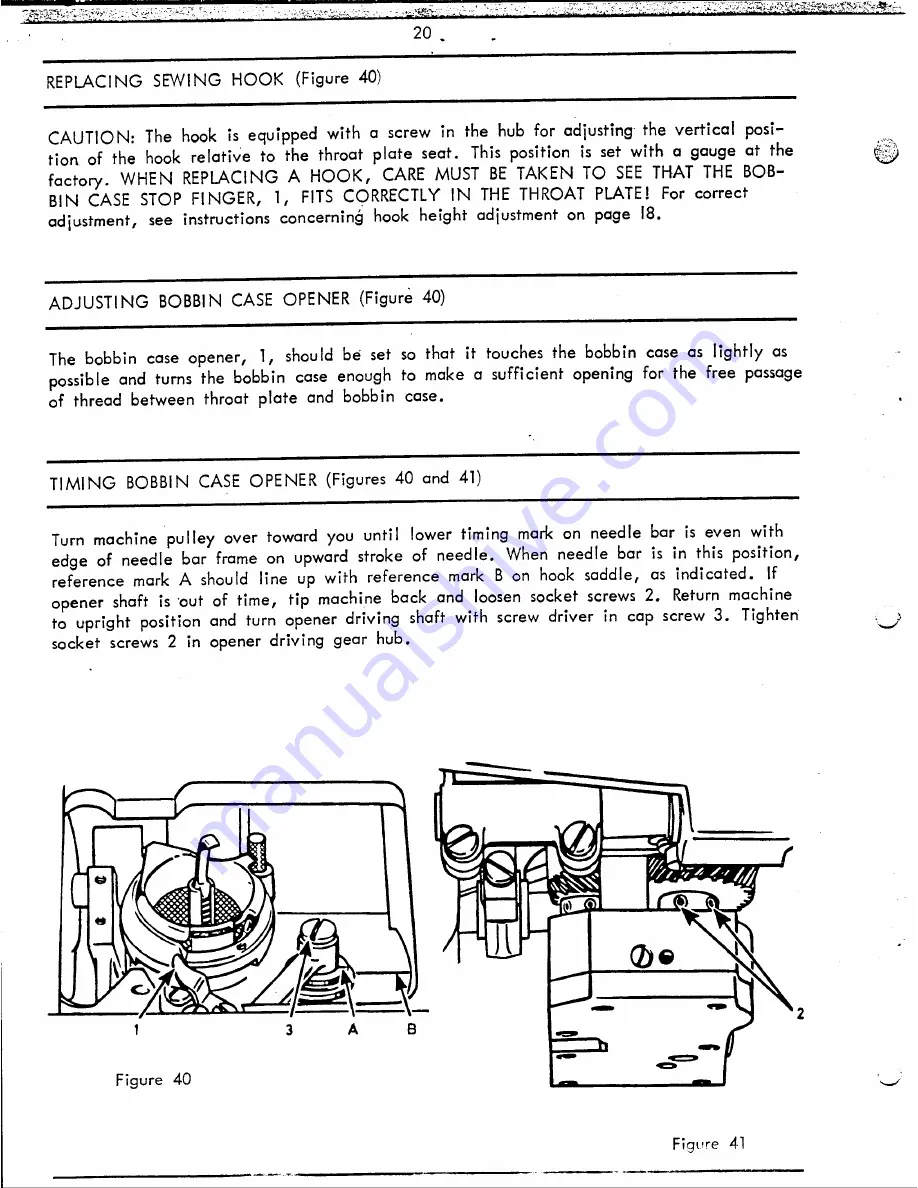 Singer 211G165 Service Manual Download Page 20