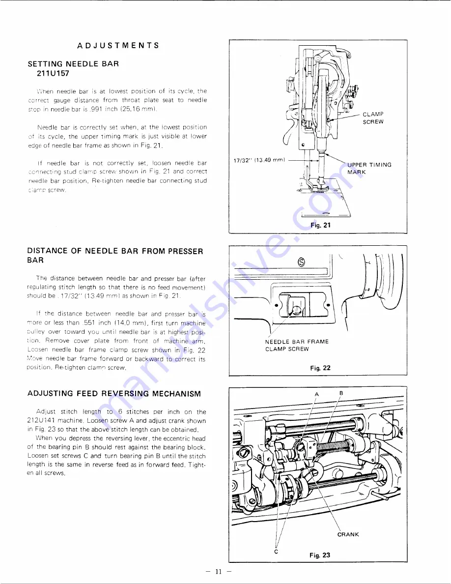 Singer 211U157 Service Manual Download Page 12