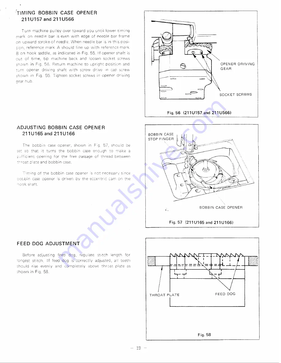 Singer 211U157A Service Manual Download Page 25