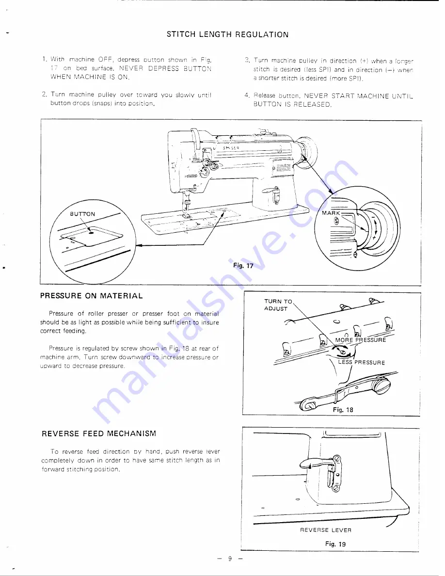 Singer 212U141 Скачать руководство пользователя страница 11