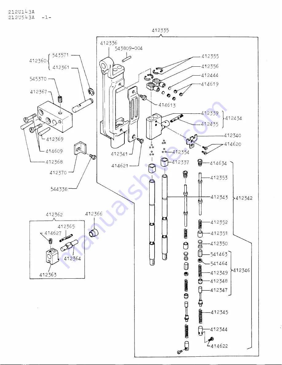 Singer 212U543A Illustrated Parts List Download Page 2