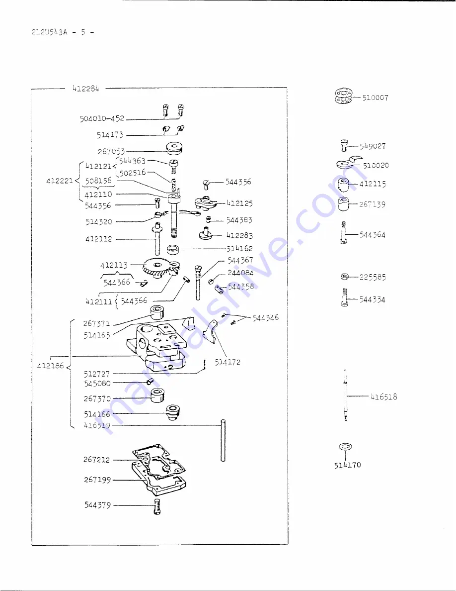 Singer 212U543A Illustrated Parts List Download Page 10