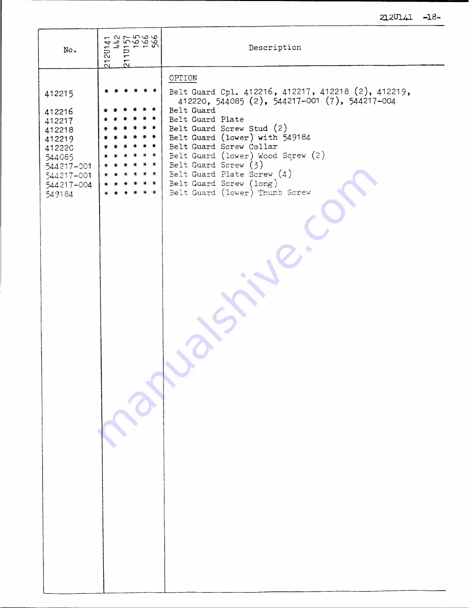 Singer 212U543A Illustrated Parts List Download Page 54