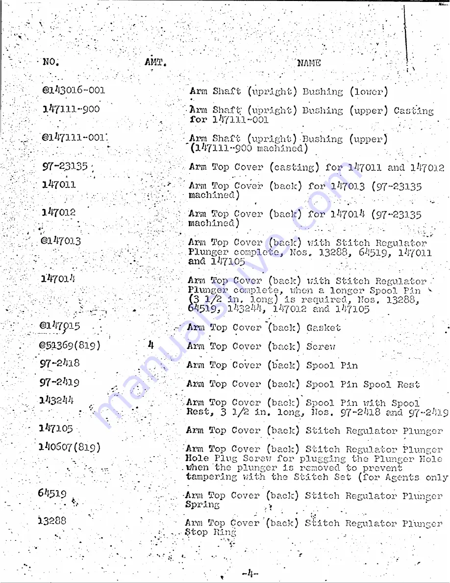 Singer 281-83 Parts List Download Page 7