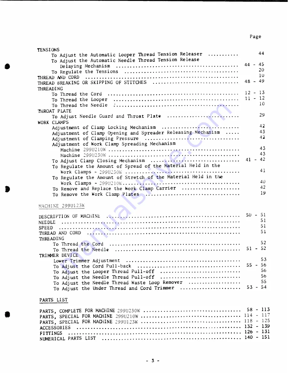 Singer 299U123W Service Manual Download Page 4