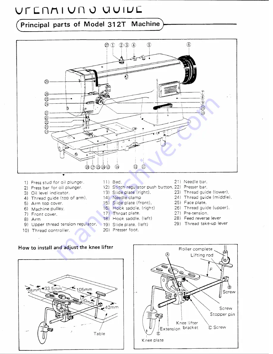 Singer 312 T141 Скачать руководство пользователя страница 16