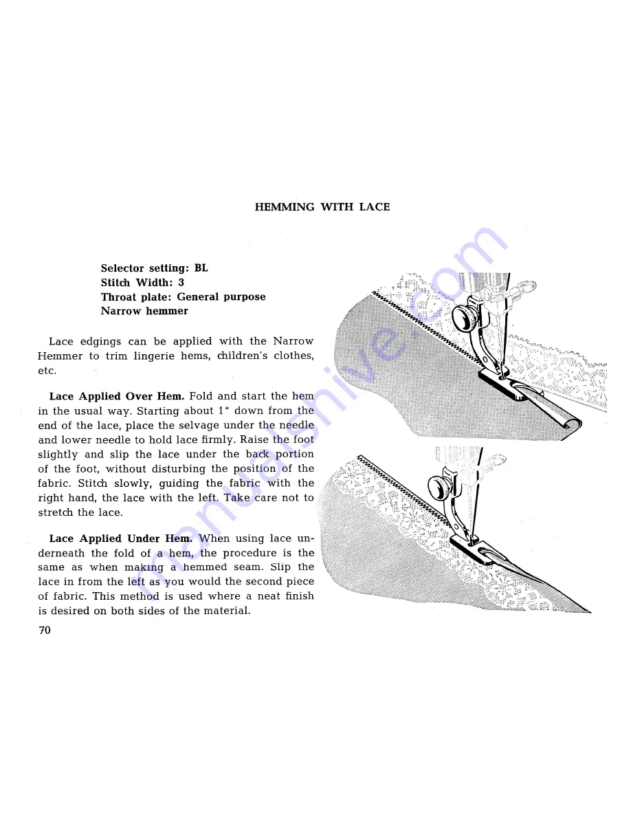 Singer 431 CONVERTIBLE Instructions For Use Manual Download Page 72