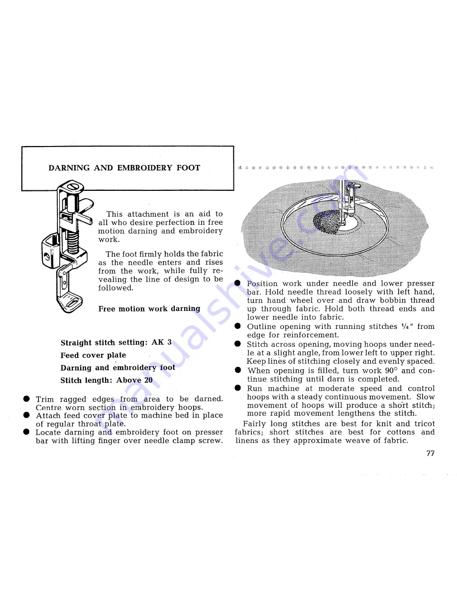 Singer 431 CONVERTIBLE Instructions For Use Manual Download Page 79