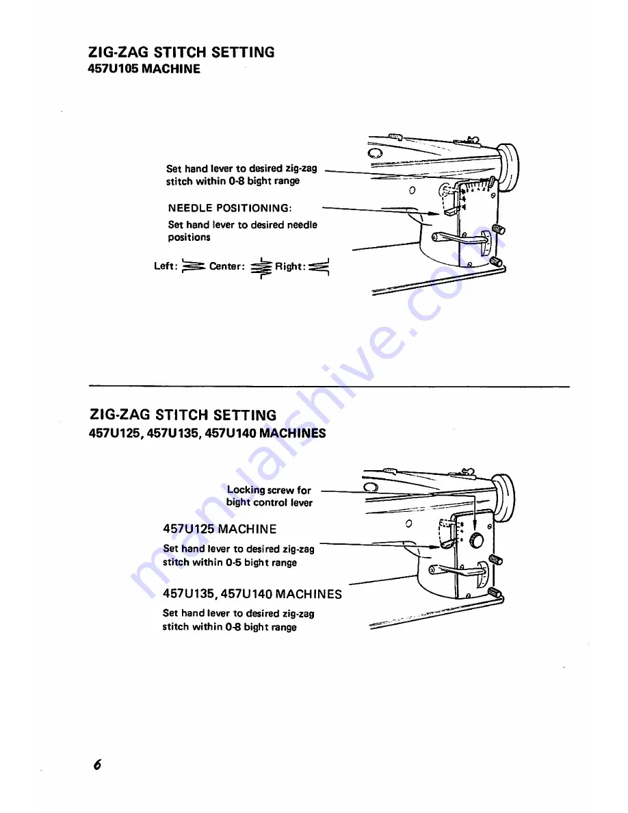 Singer 457u105 Operator'S Manual Download Page 6