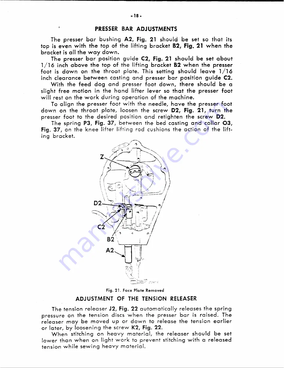 Singer 600W1 Adjusters Manual Download Page 16