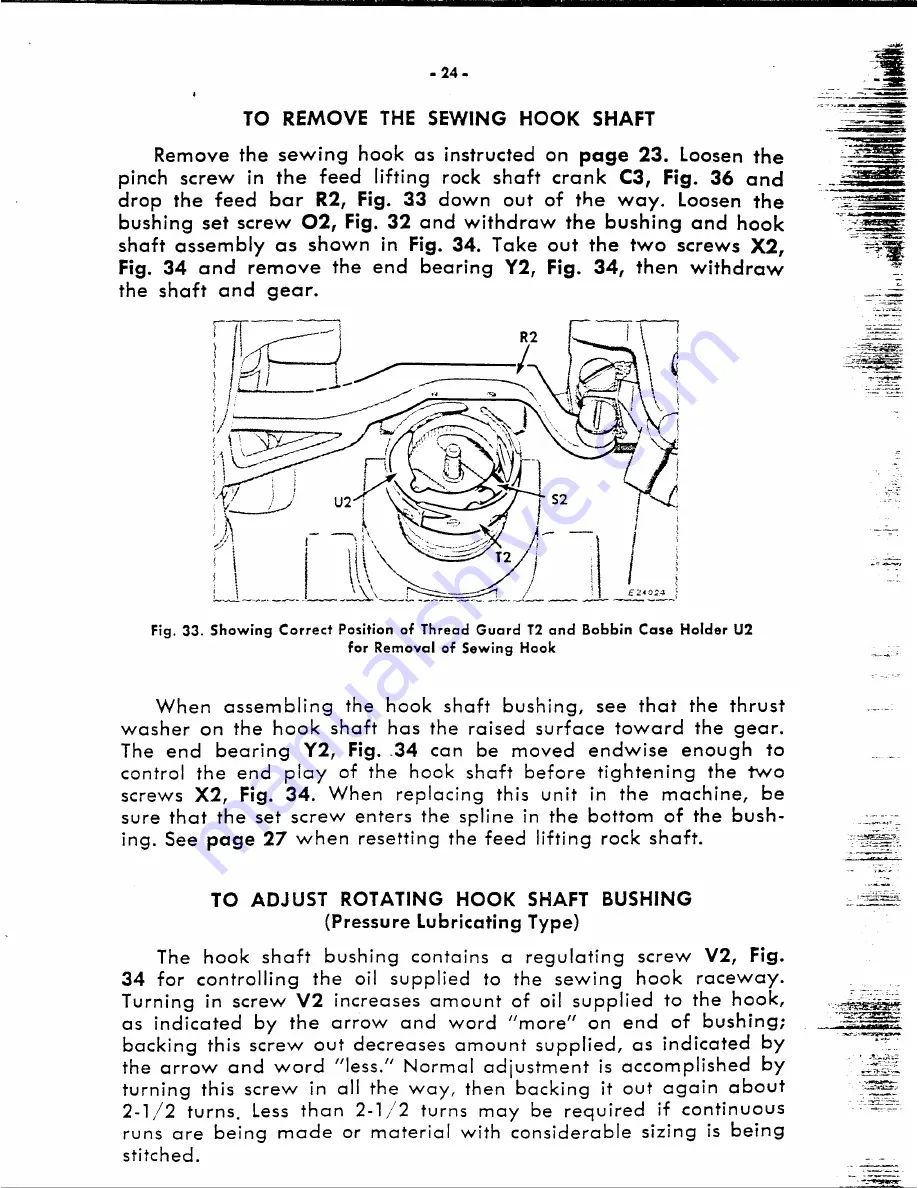 Singer 600W1 Adjusters Manual Download Page 22