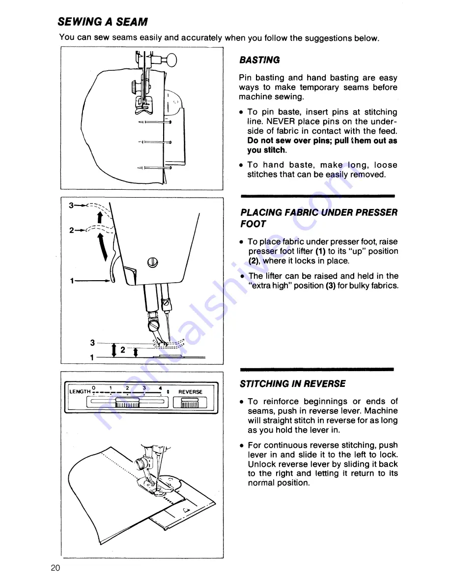 Singer 62-35 Owner'S Manual Download Page 22