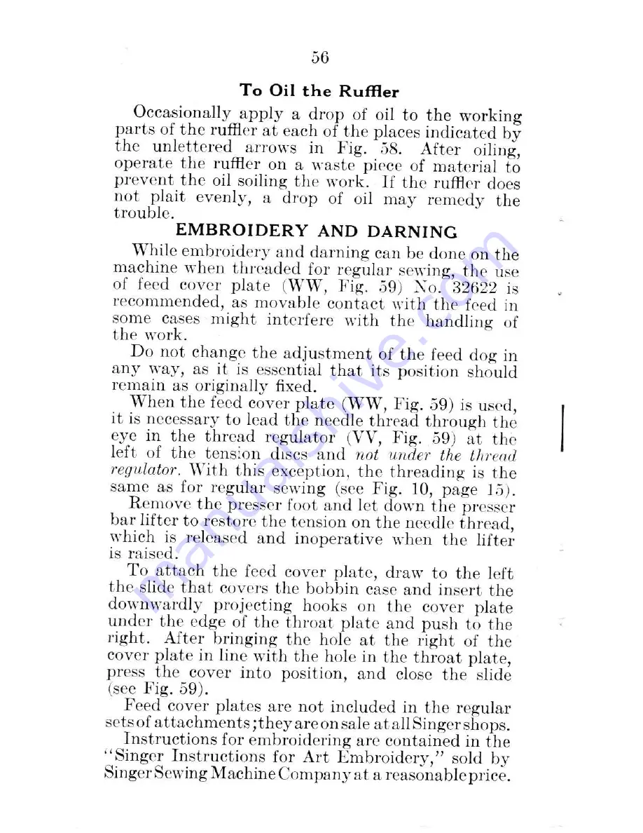 Singer 66-18 Instructions Manual Download Page 58