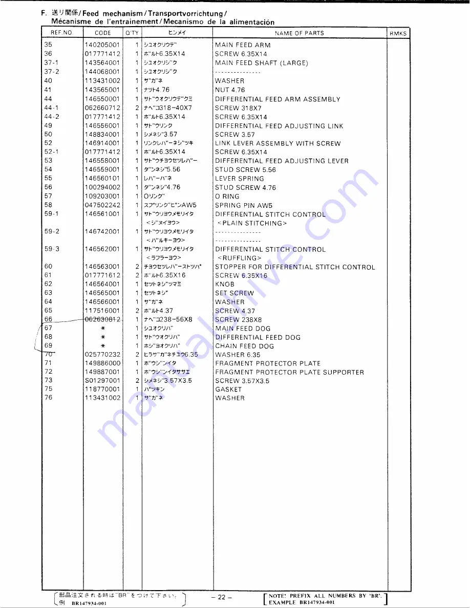 Singer 842U Parts Manual Download Page 28