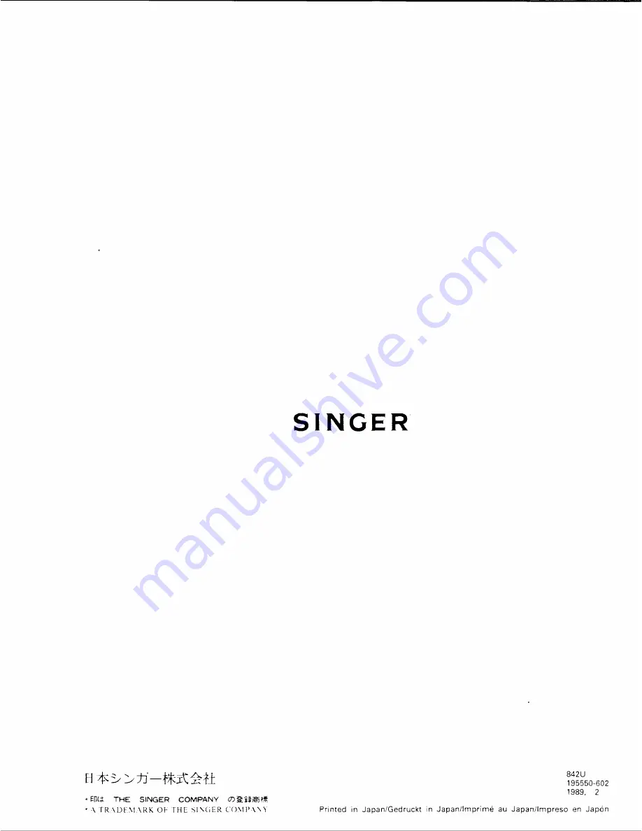 Singer 842U Parts Manual Download Page 75