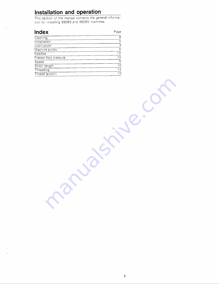 Singer 990B3 Service Manual Download Page 5