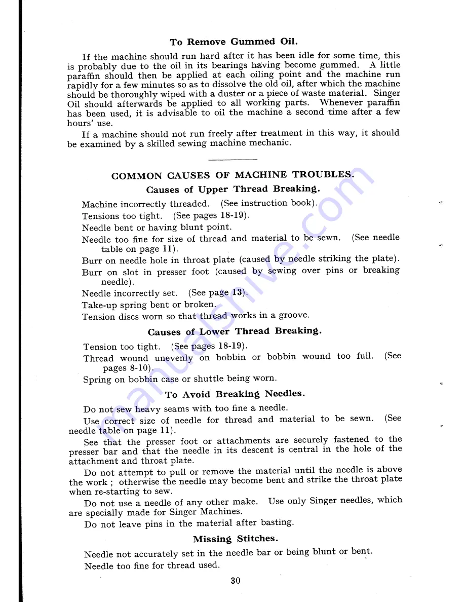 Singer 99K Series Manual Download Page 30