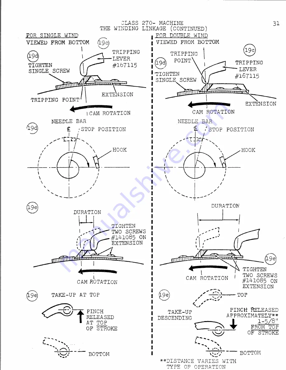 Singer CLASS 270 - SERVICING Servicing Instructions Download Page 32