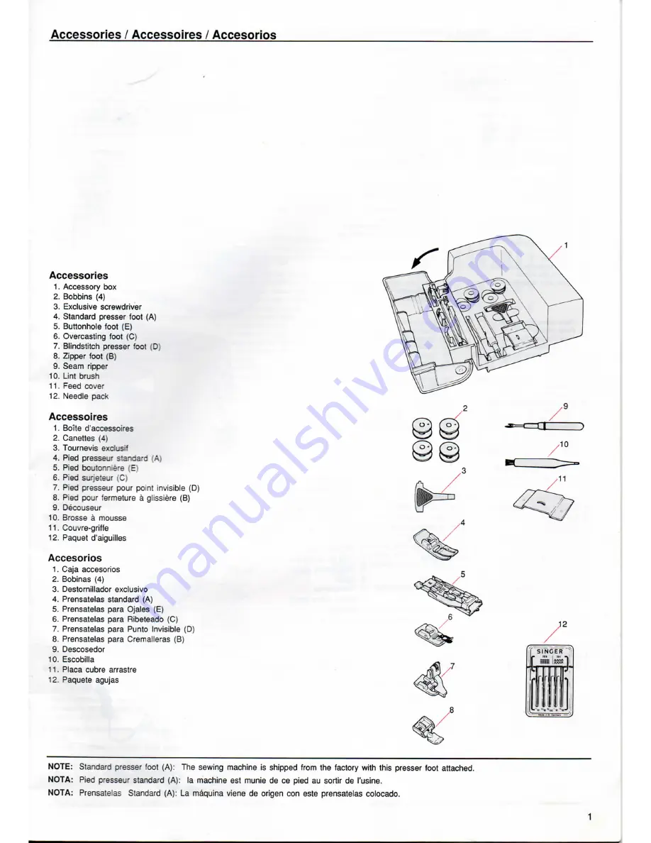 Singer FUTURA 4000 N Скачать руководство пользователя страница 5